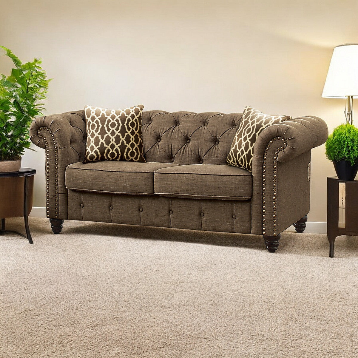Linen Loveseat