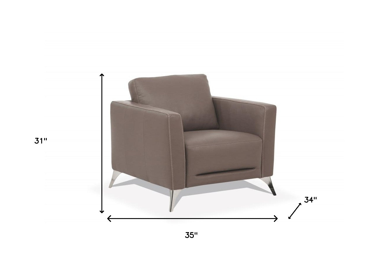 Genuine Leather Arm Chair