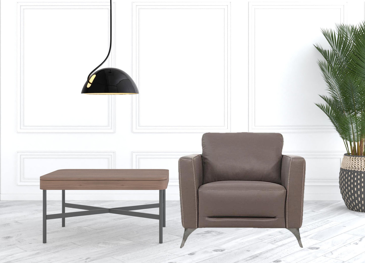 Genuine Leather Arm Chair