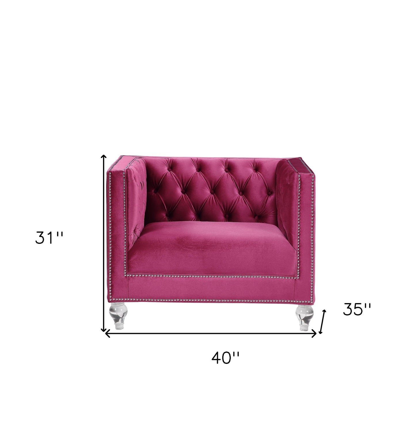 Velvet Tufted Arm Chair