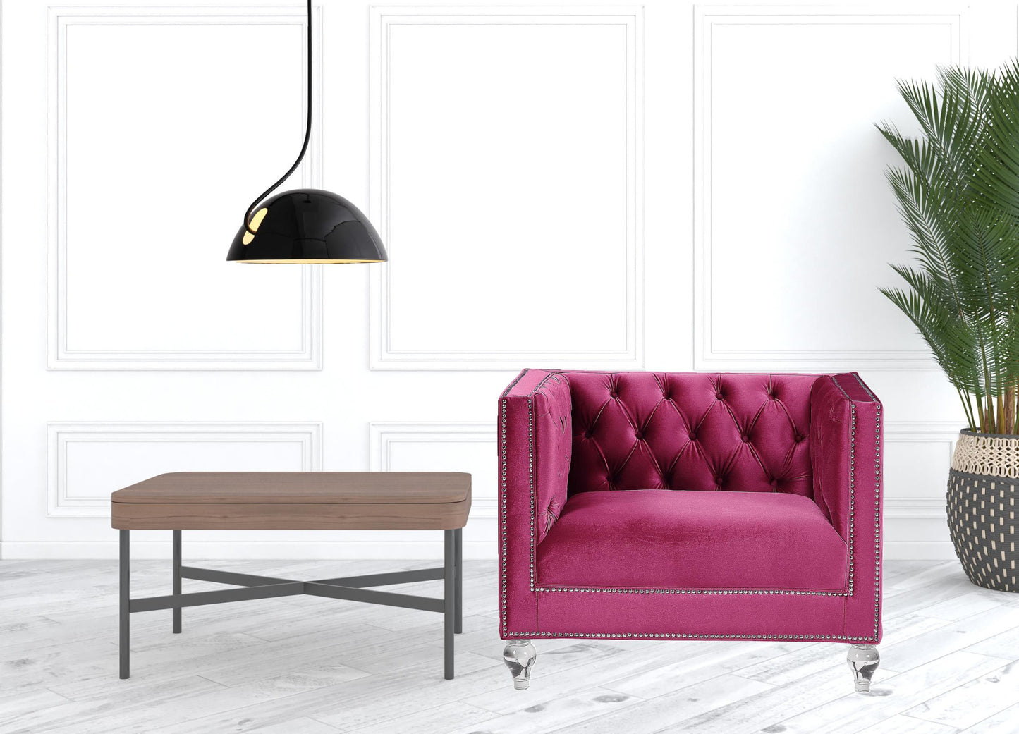 Velvet Tufted Arm Chair