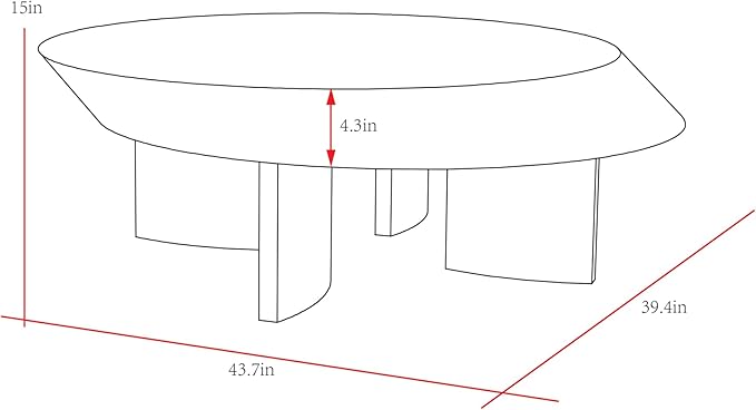 Rivano Design Shiny Black Coffee Table