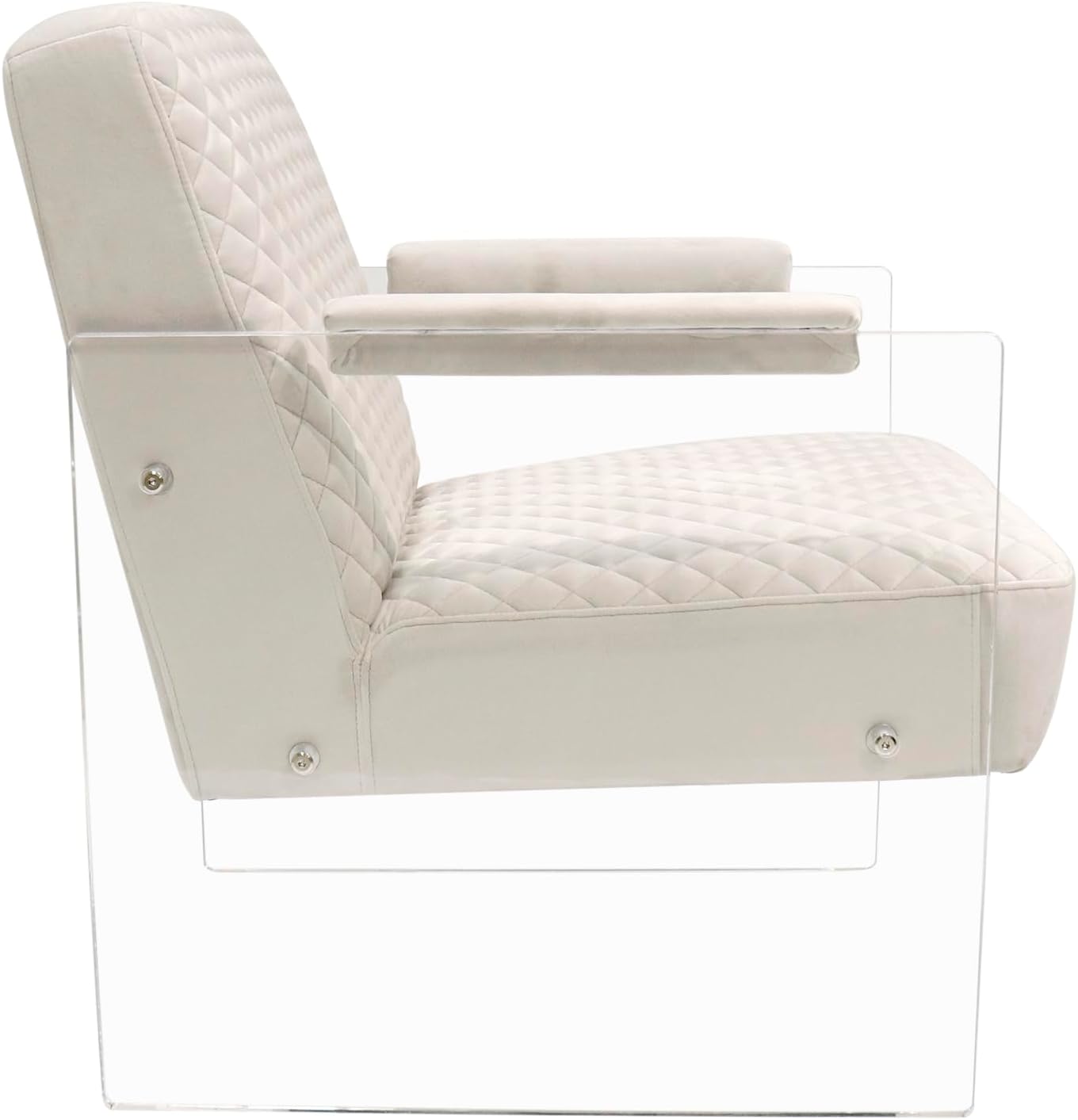 Tribecca Collection Acrylic & Velvet Accentchair