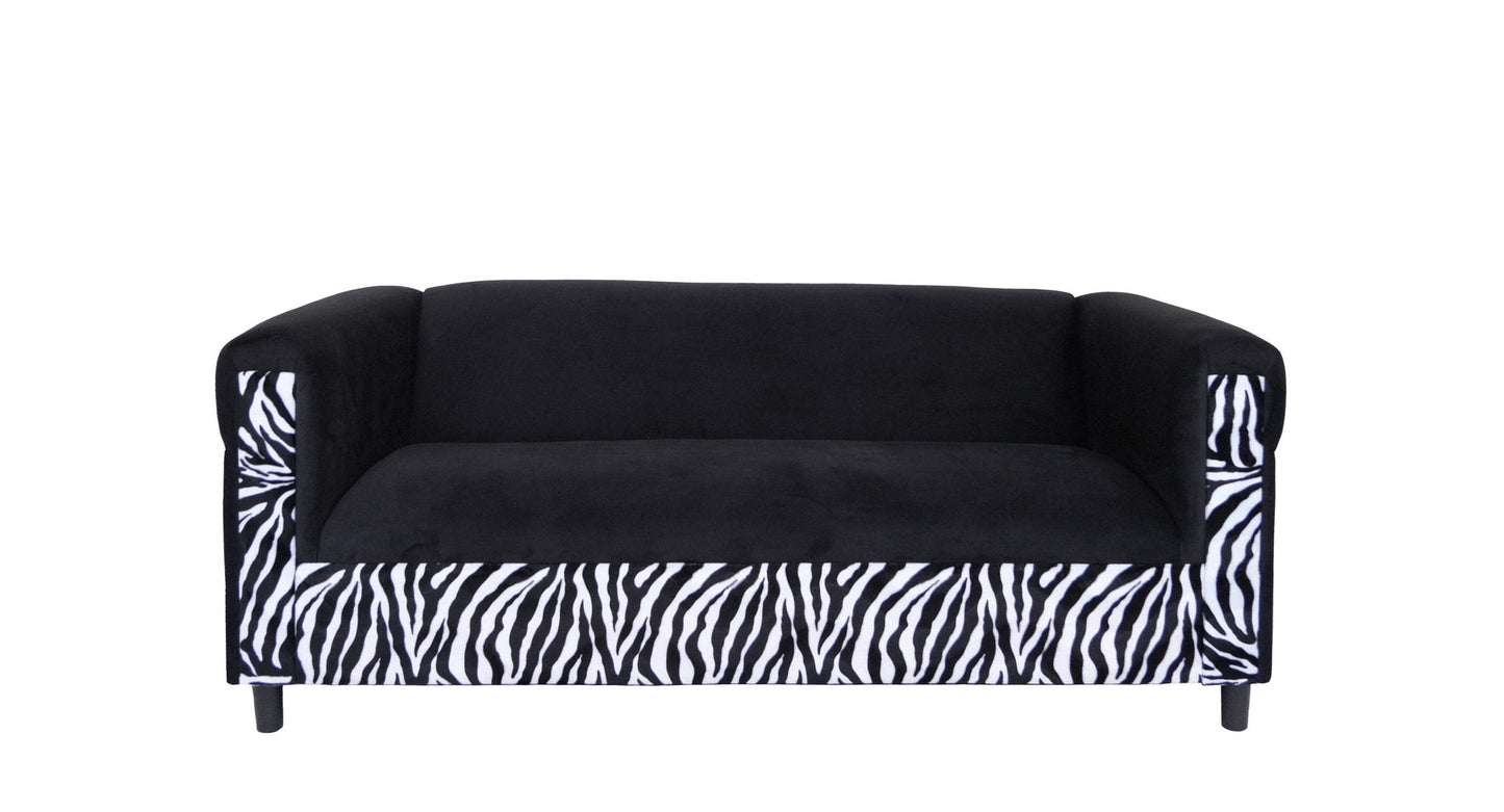 Velvet Zebra Sofa