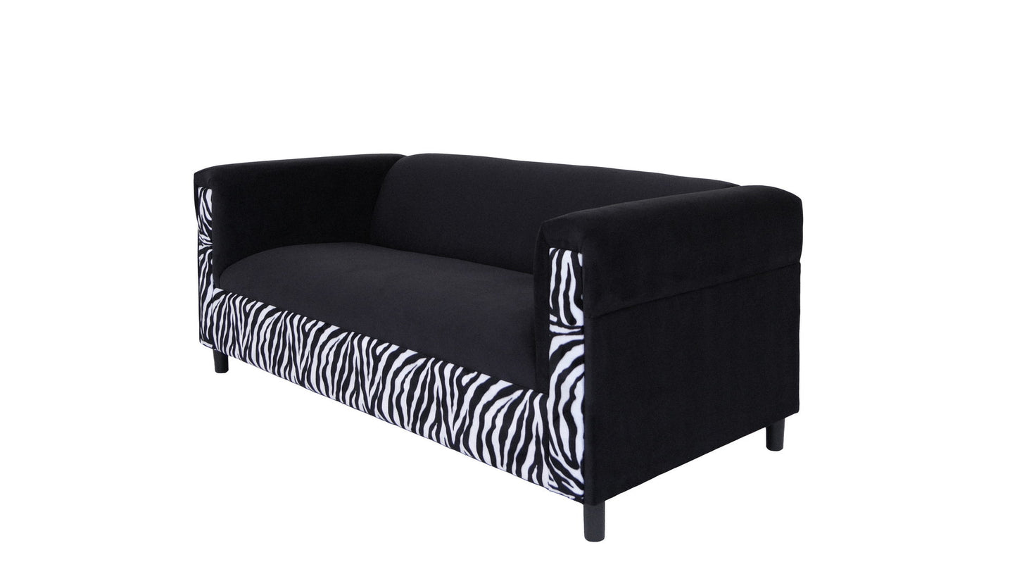 Velvet Zebra Sofa