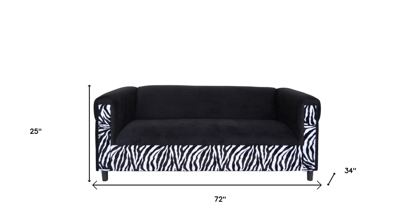 Velvet Zebra Sofa