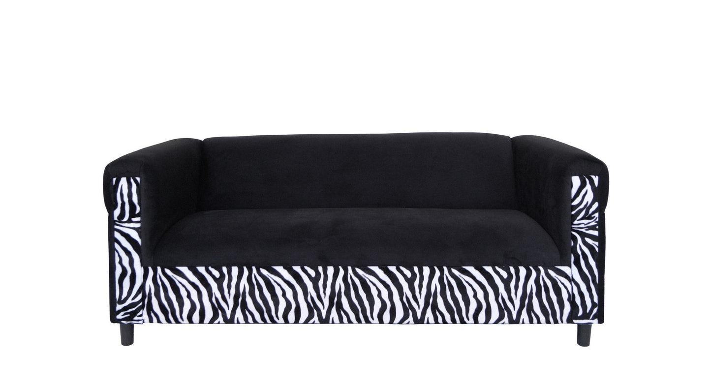 Velvet Zebra Sofa