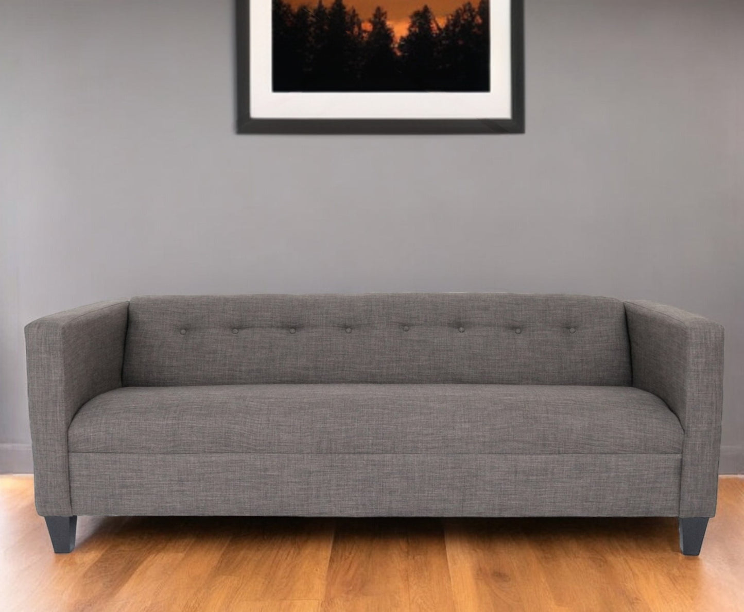 Polyester Sofa with Black Legs
