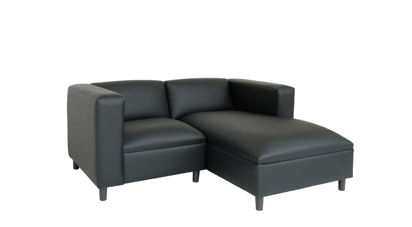 Faux Leather Sofa Chaise
