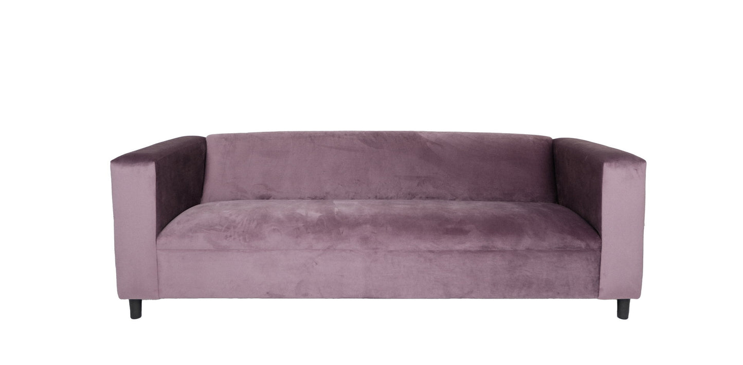 Velvet Sofa with Black Legs