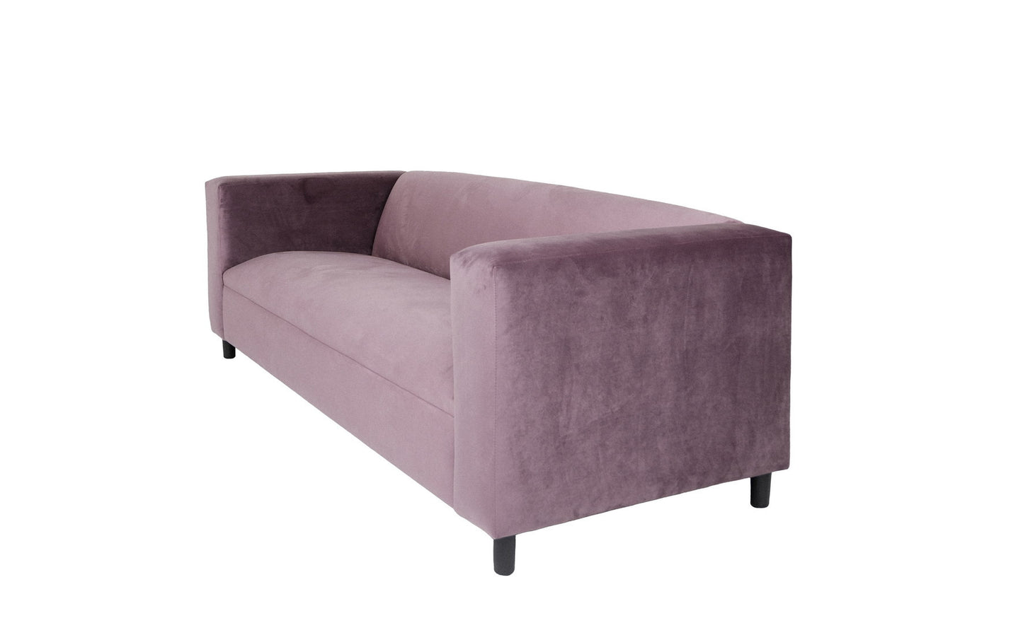 Velvet Sofa with Black Legs
