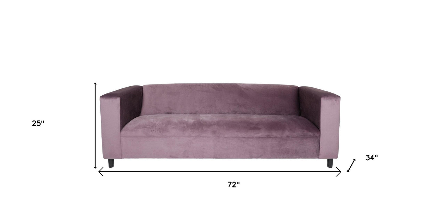Velvet Sofa with Black Legs