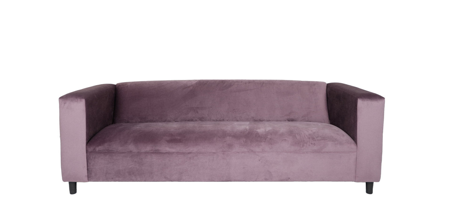 Velvet Sofa with Black Legs