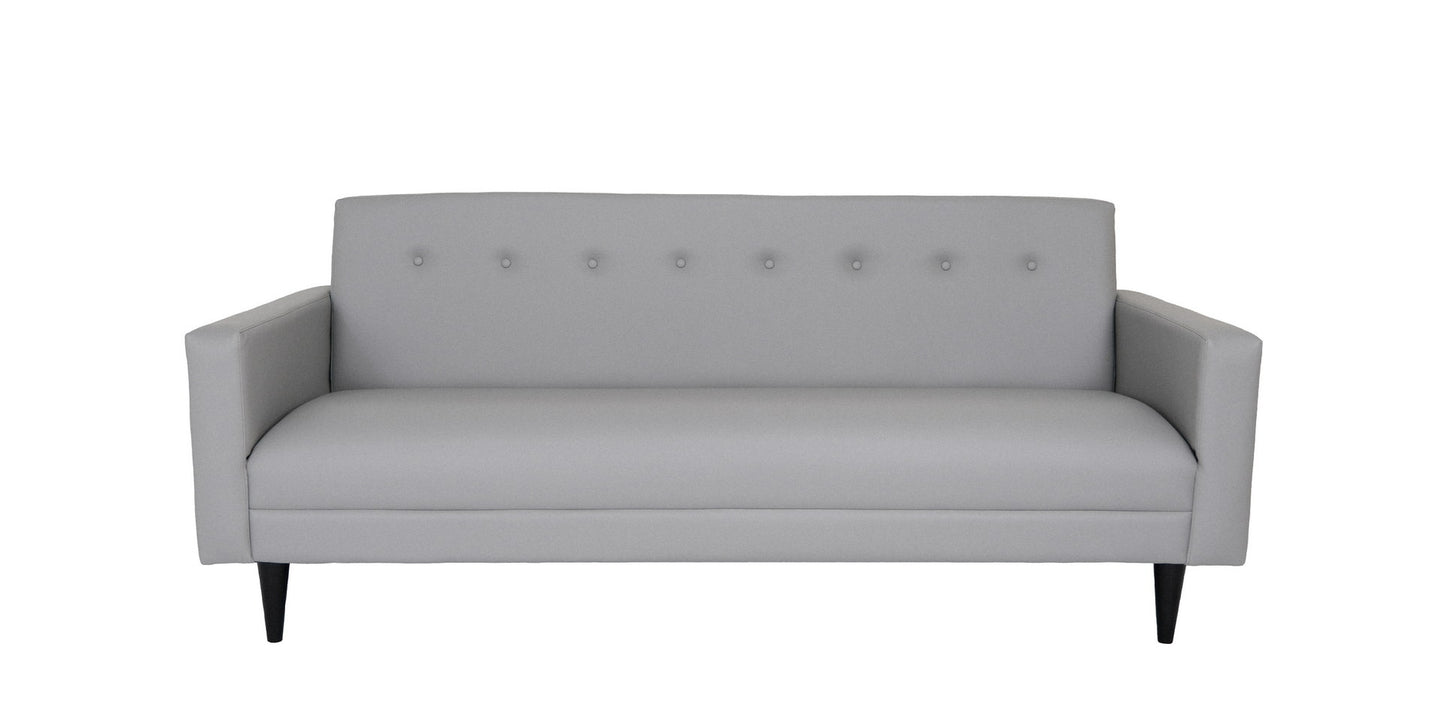 Faux Leather Sofa with Black Legs