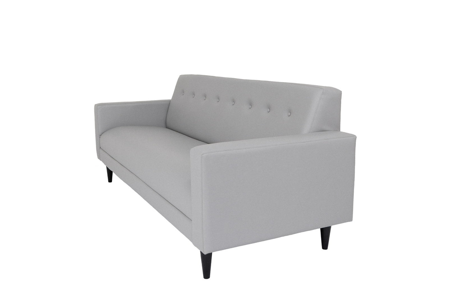 Faux Leather Sofa with Black Legs