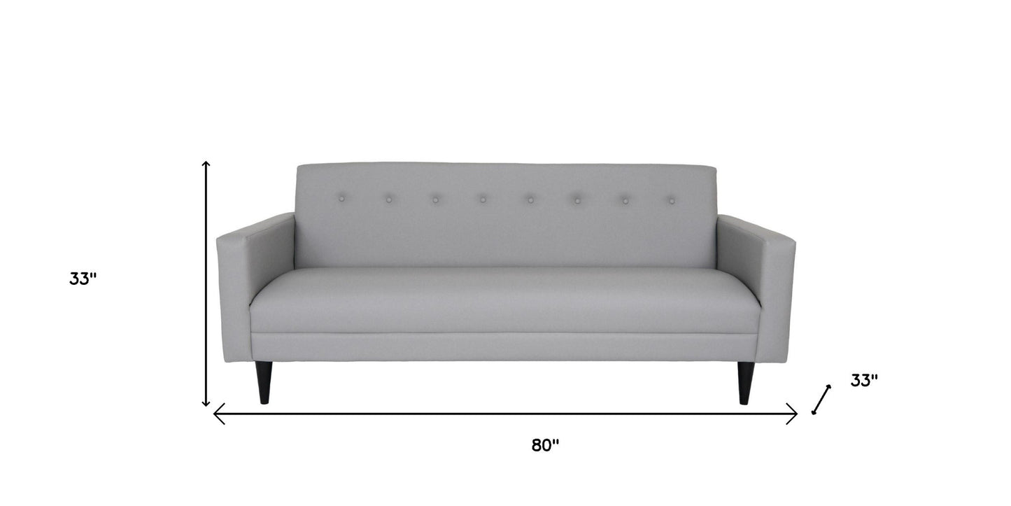 Faux Leather Sofa with Black Legs