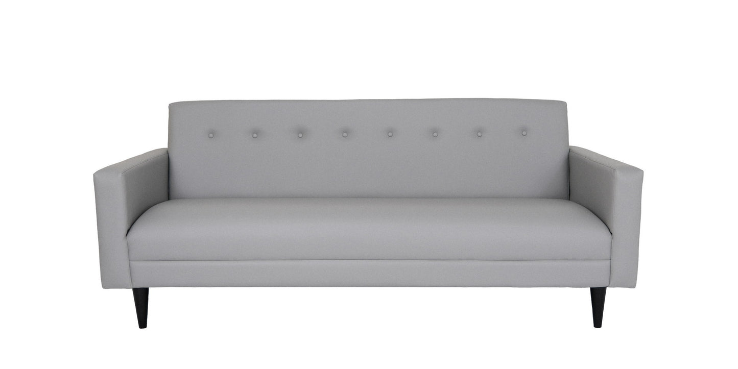 Faux Leather Sofa with Black Legs