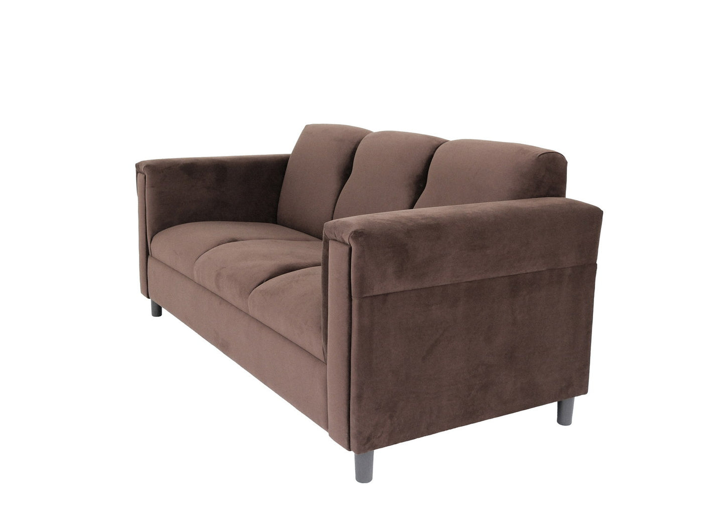 Suede Sofa with Black Legs