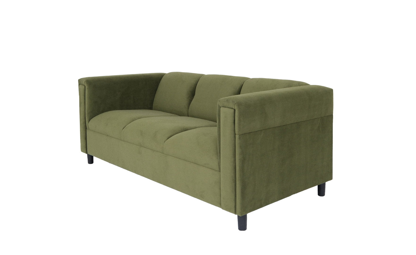 Suede Sofa with Black Legs