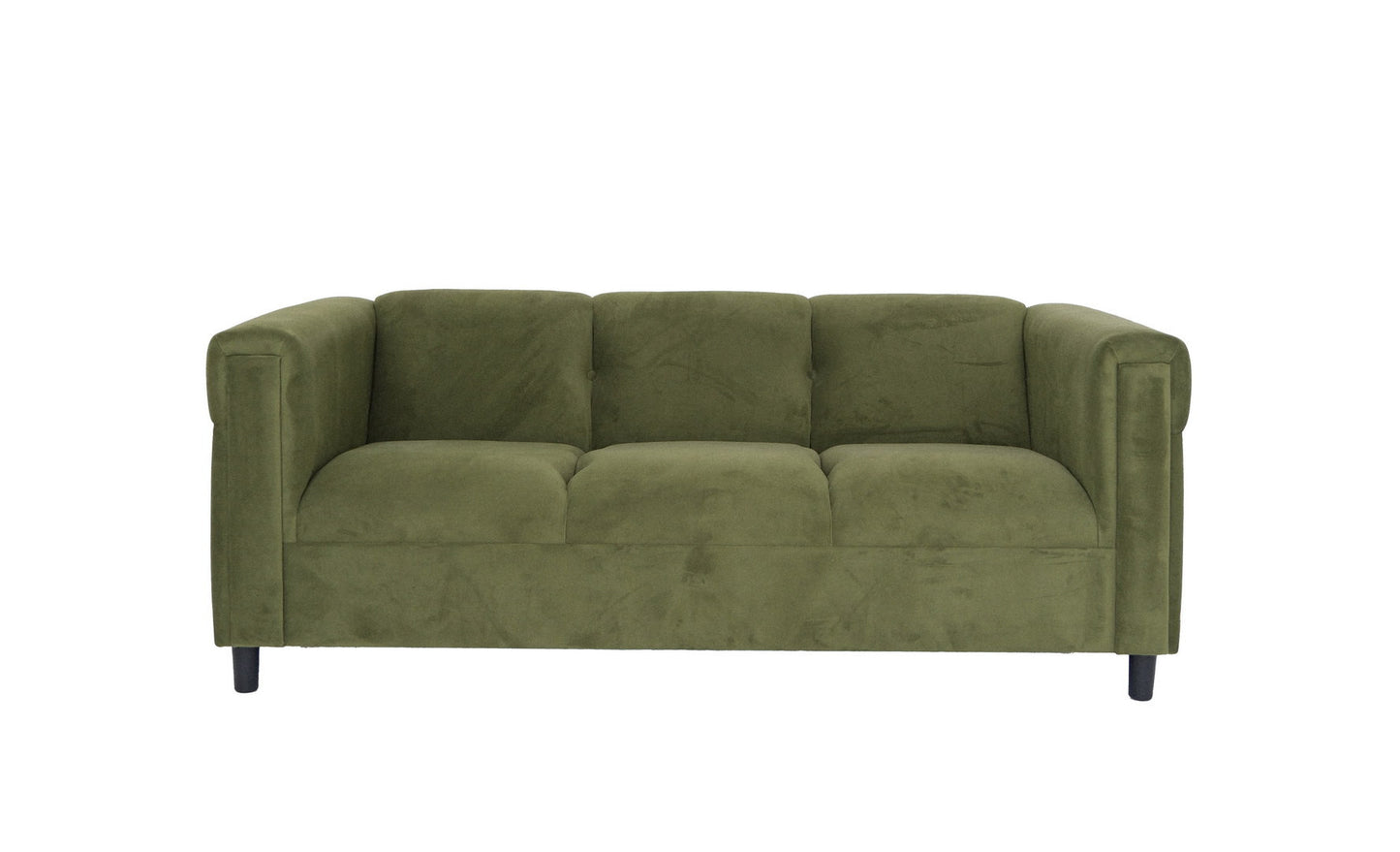 Suede Sofa with Black Legs