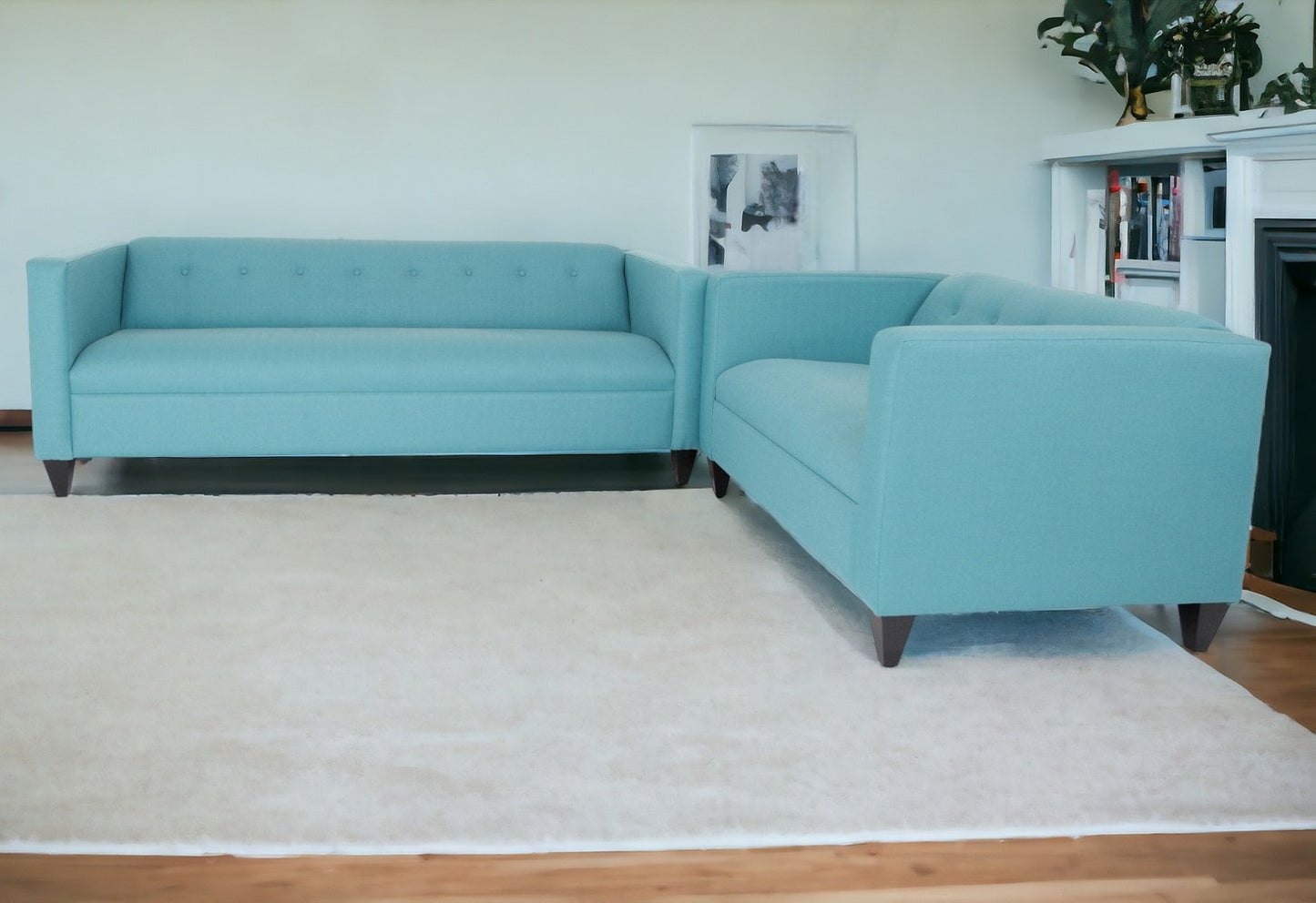 Two Piece Polyester Blend Seating Set
