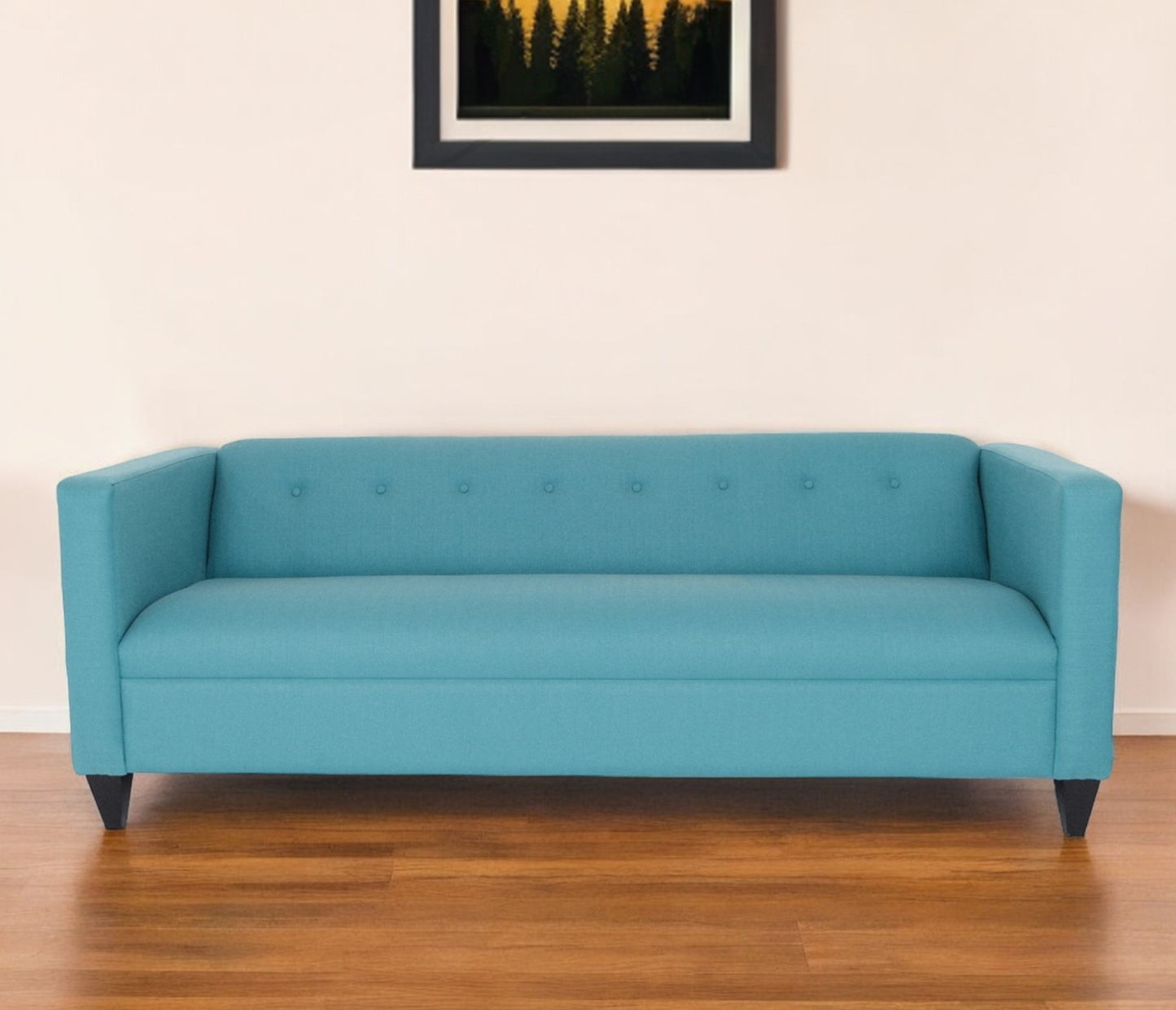 Polyester Sofa with Black Legs
