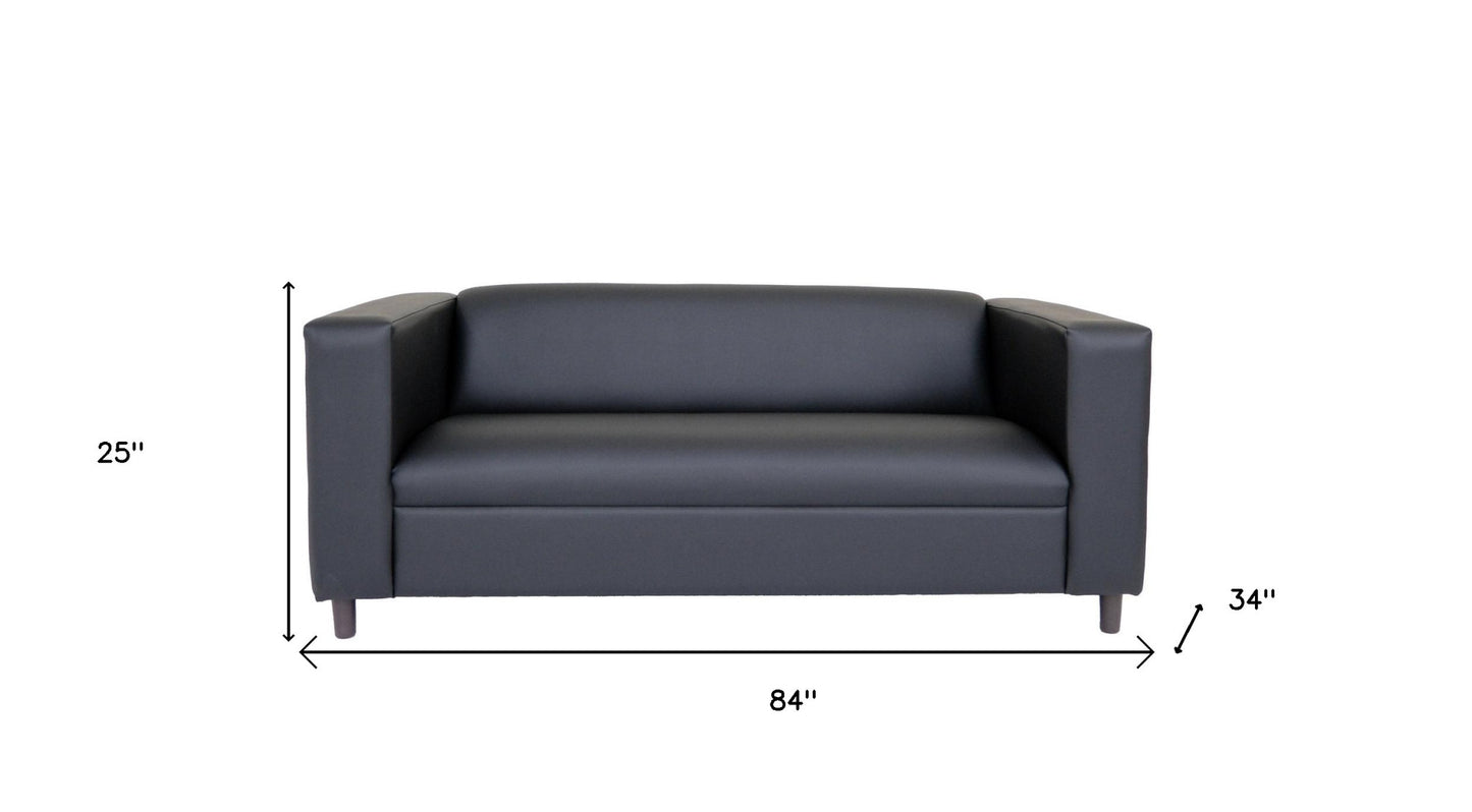 Faux Leather Sofa