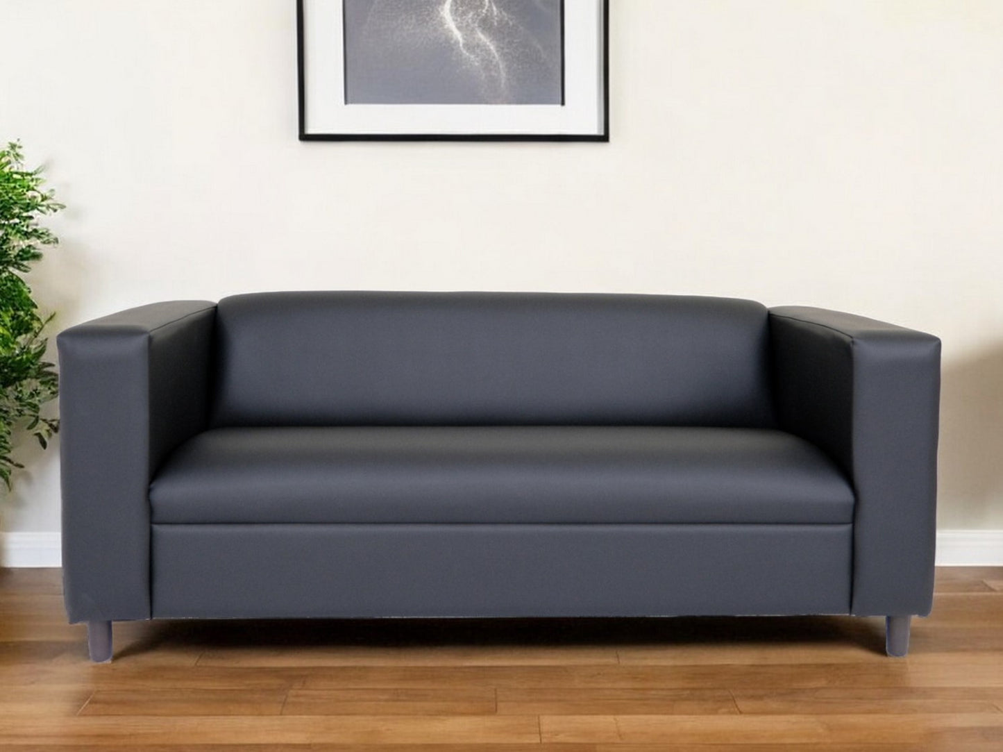 Faux Leather Sofa