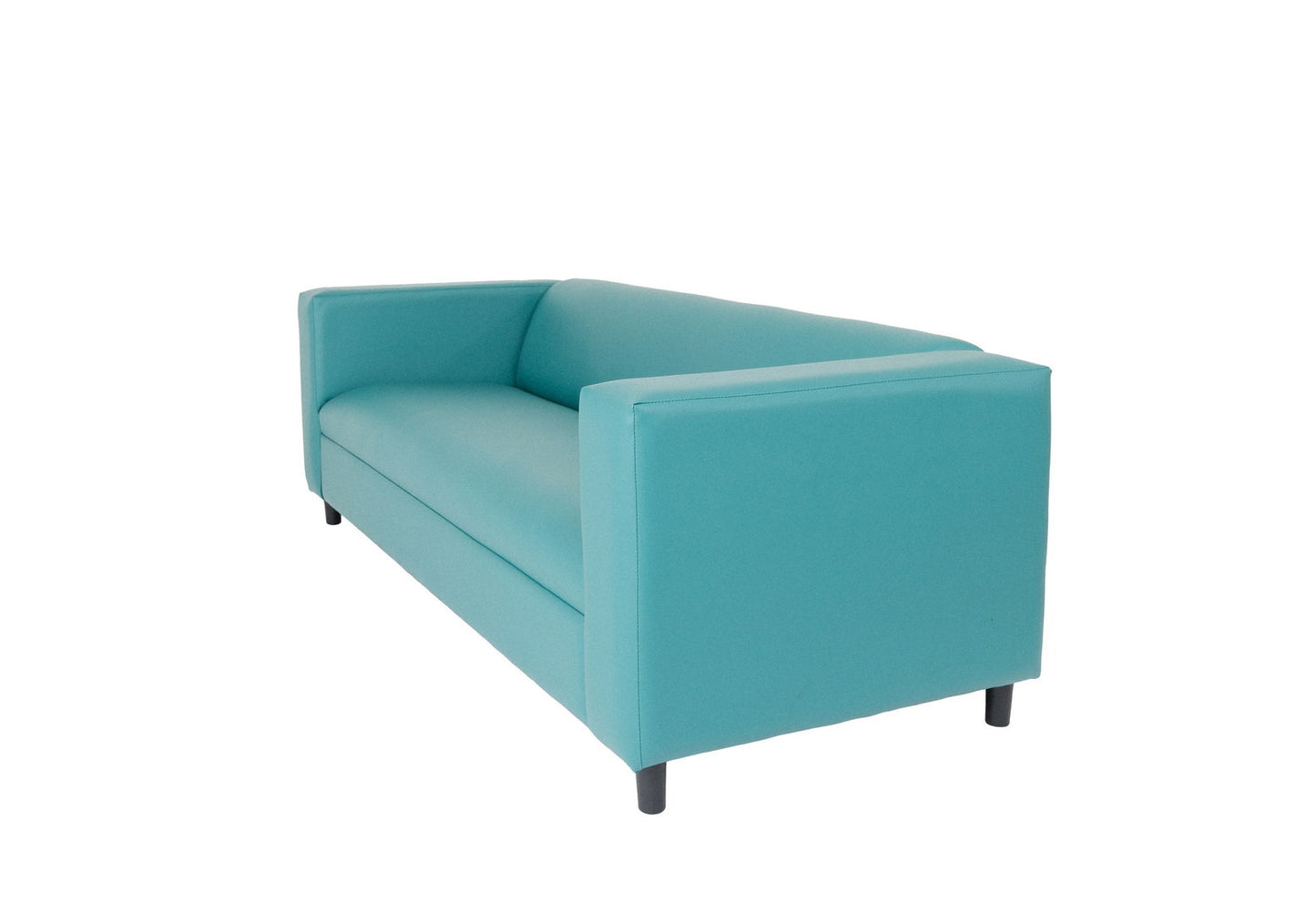 Faux Leather Sofa with Black Legs