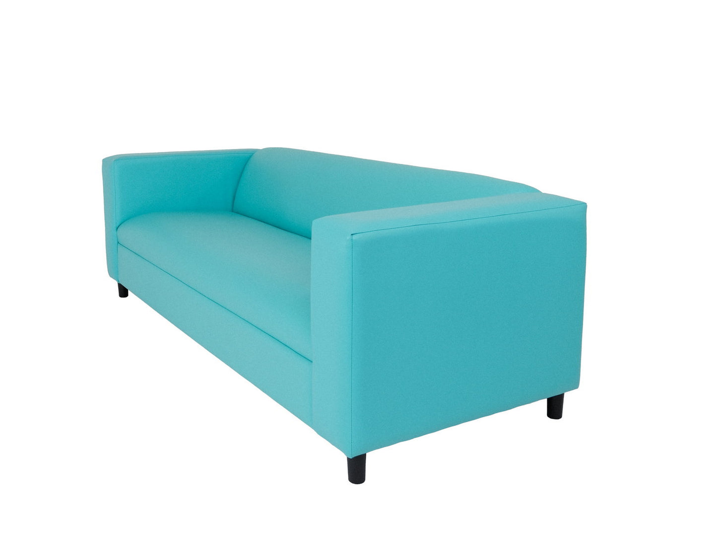 Faux Leather Sofa with Black Legs