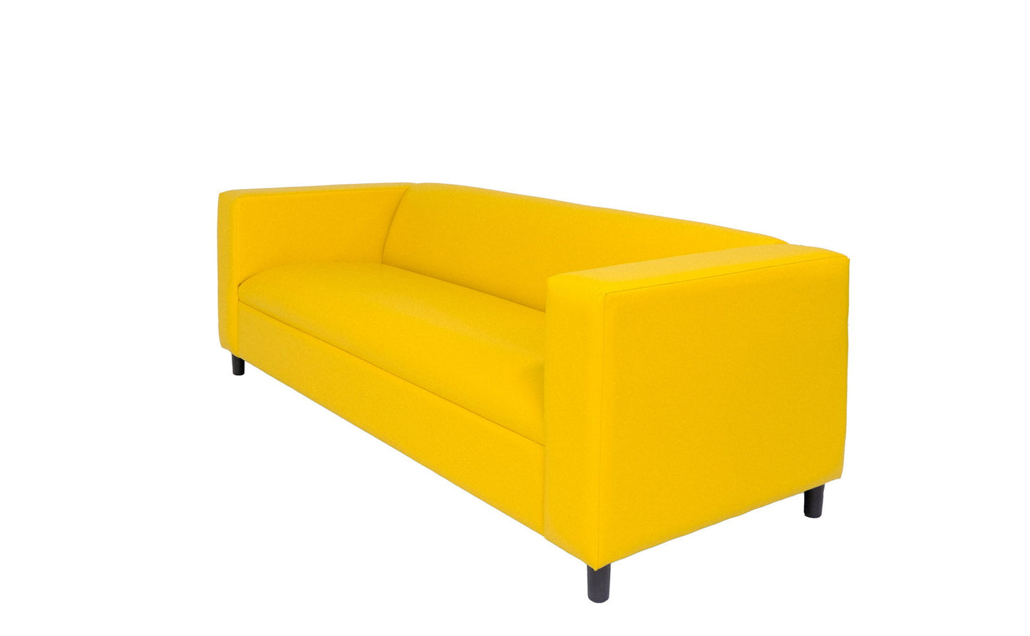 Faux Leather Sofa with Black Legs