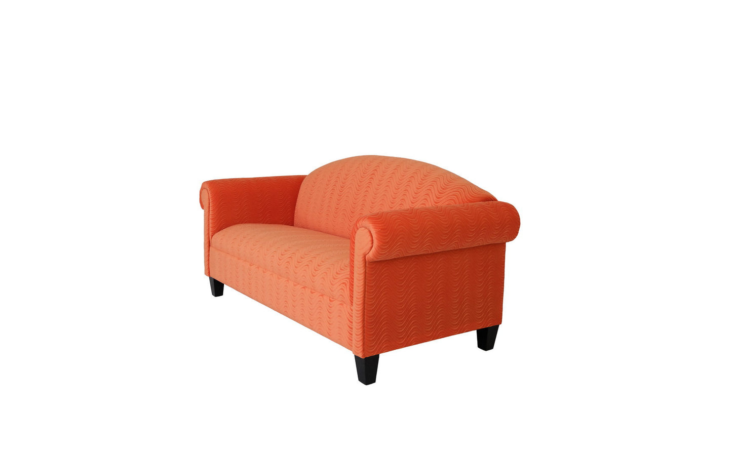 Velvet Sofa with Black Legs