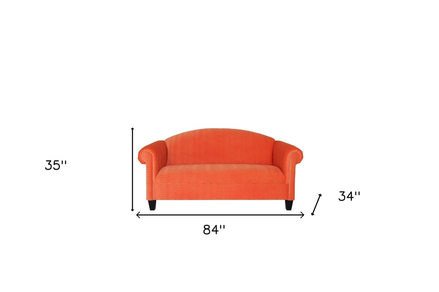 Velvet Sofa with Black Legs