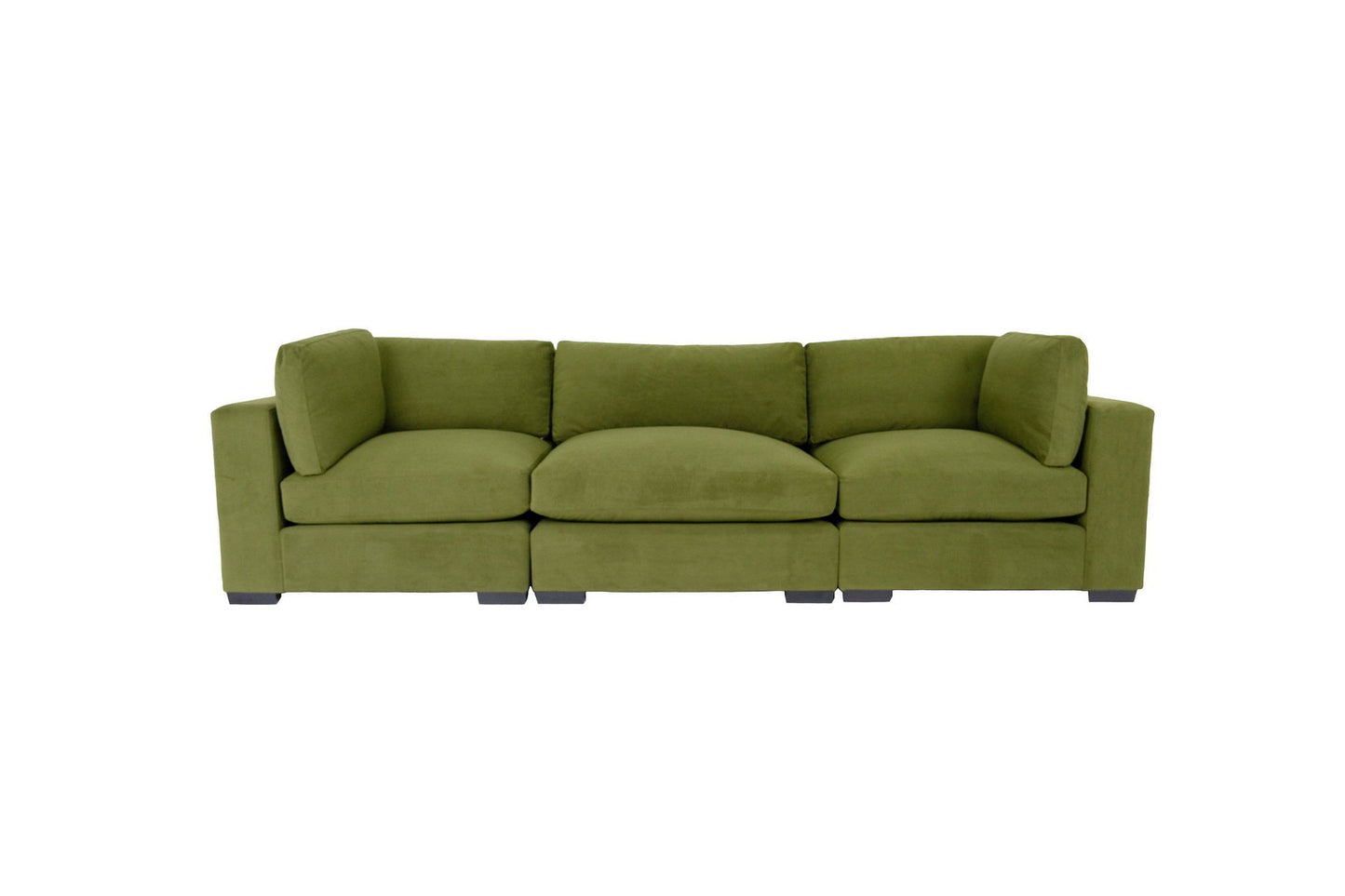 Polyester Sofa with Black Legs
