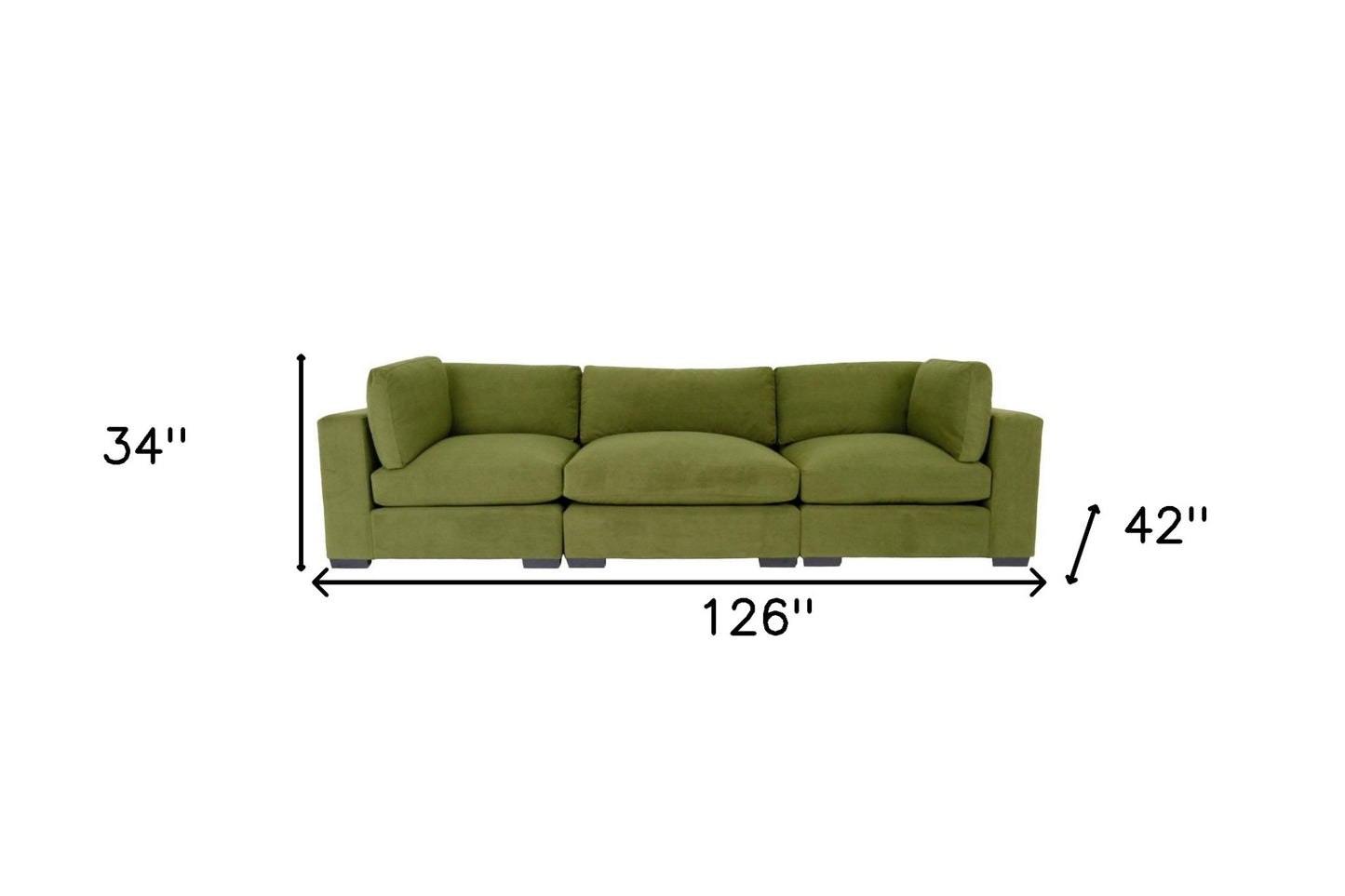 Polyester Sofa with Black Legs