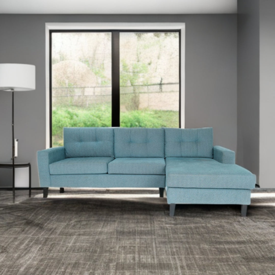 Polyester Blend L Shaped Two Piece Sofa and Chaise Sectional