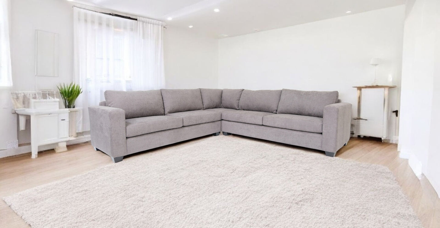 Polyester Blend L Shaped Three Piece Corner Sectional