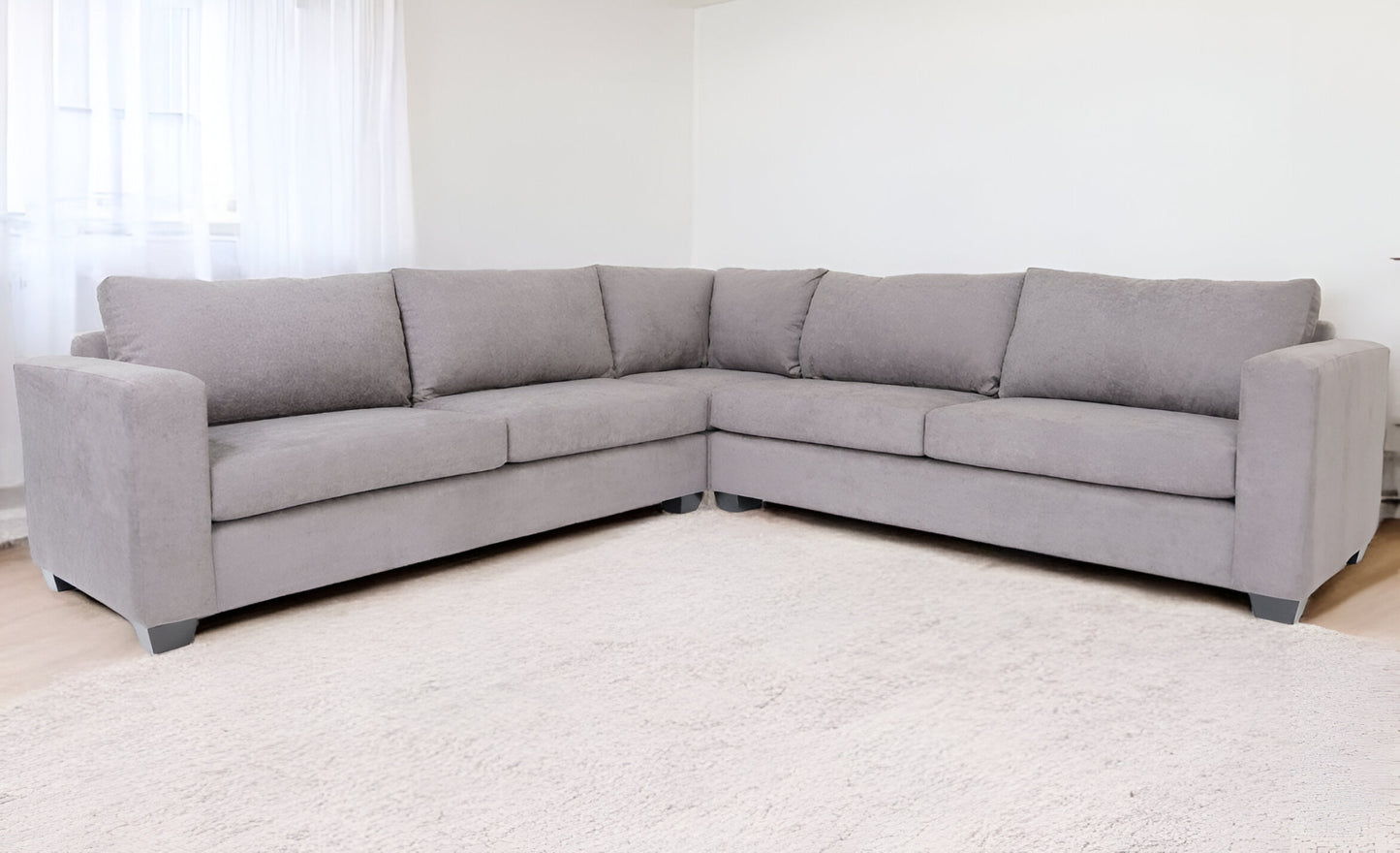 Polyester Blend L Shaped Three Piece Corner Sectional
