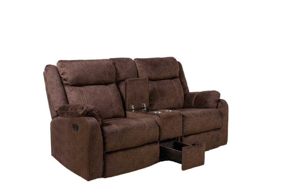 Manual Reclining Loveseat with Storage