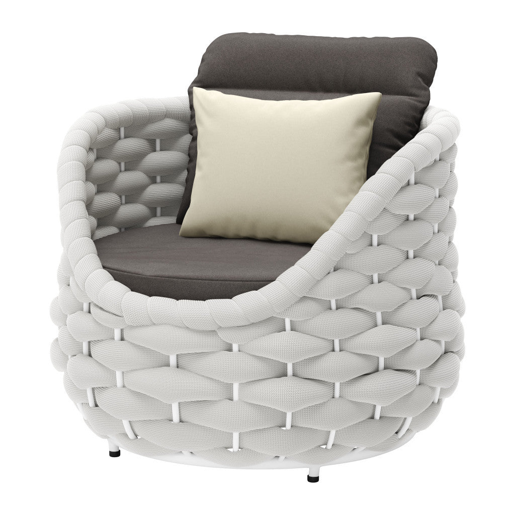 Fabric Club Chair and Toss Pillow