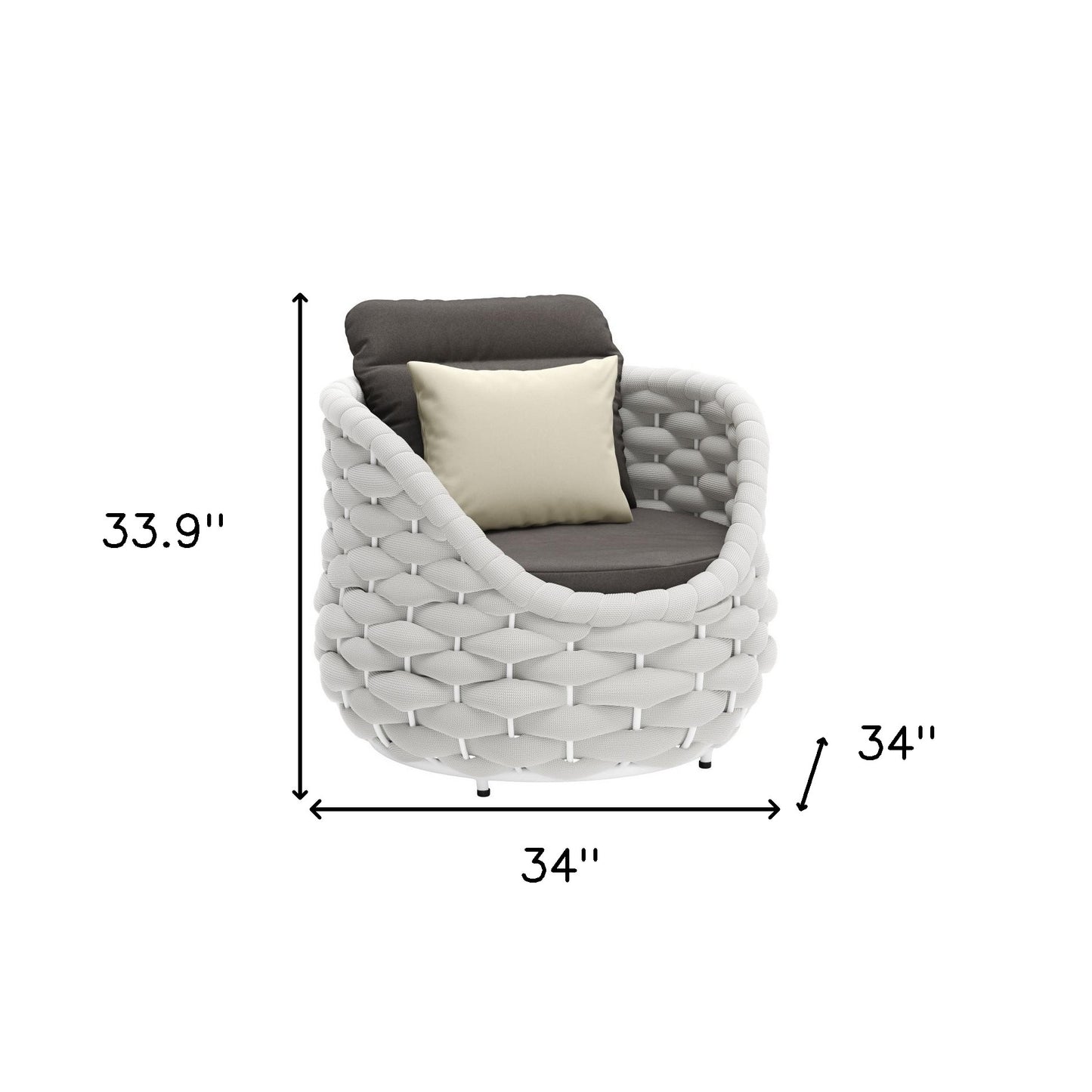 Fabric Club Chair and Toss Pillow