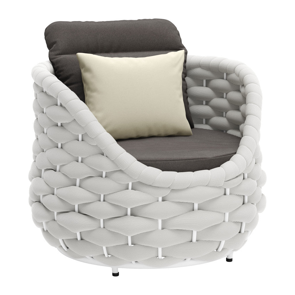 Fabric Club Chair and Toss Pillow