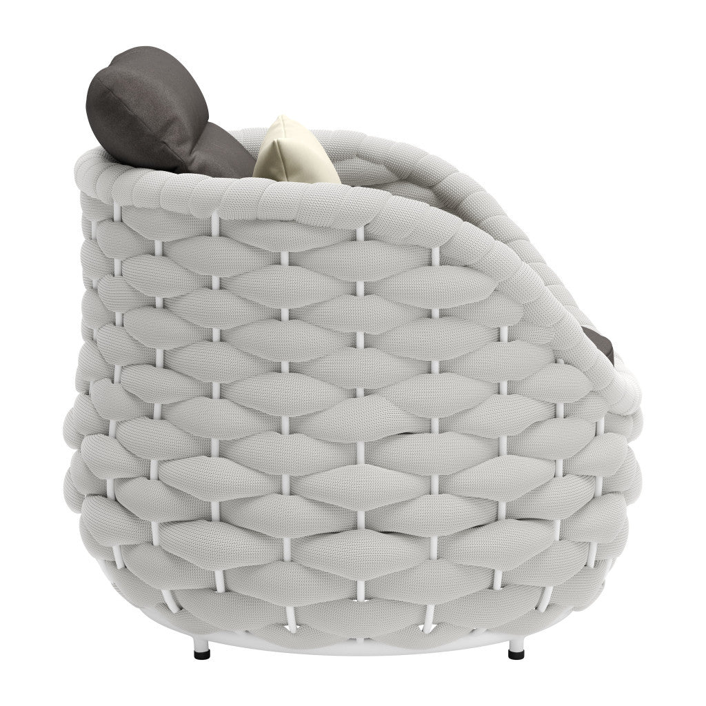 Fabric Club Chair and Toss Pillow