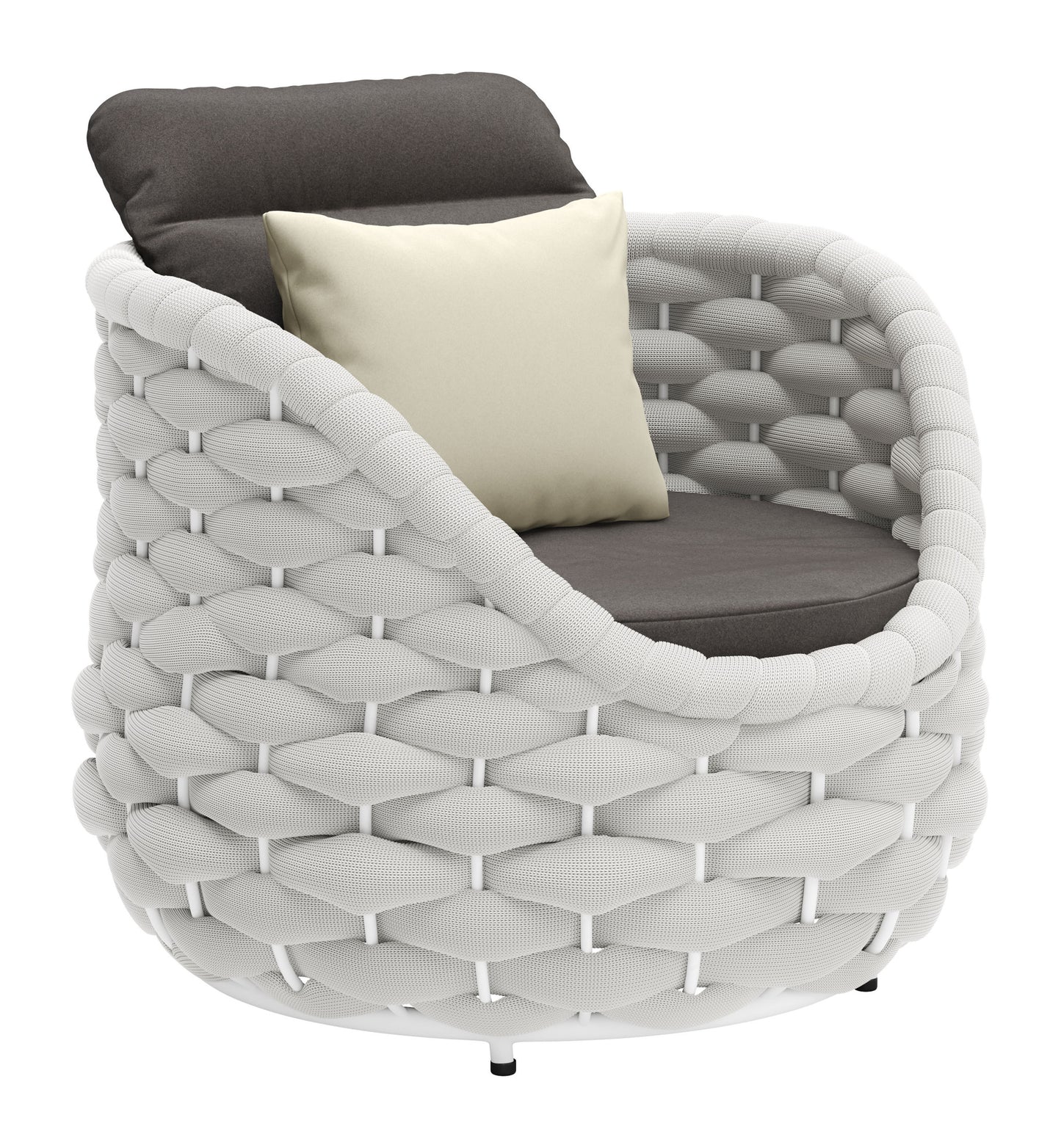 Fabric Club Chair and Toss Pillow