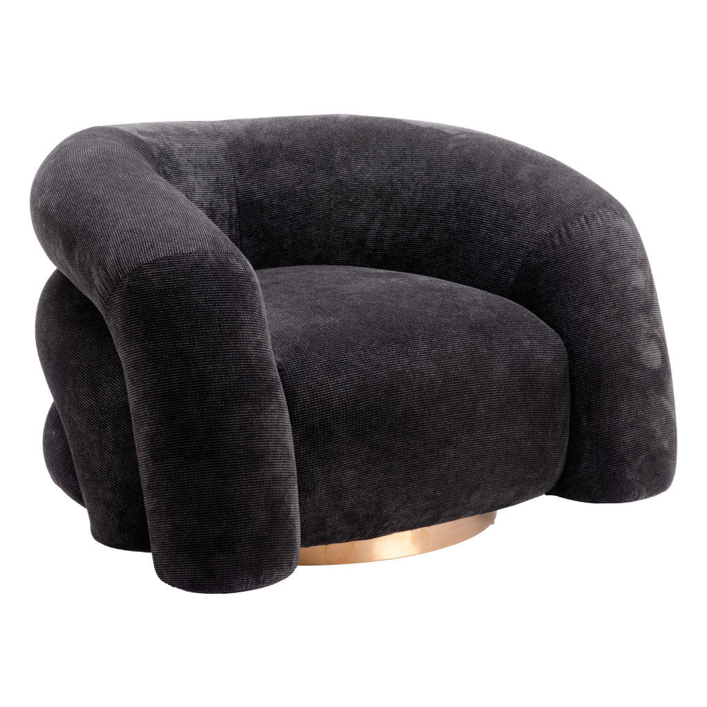 Faux Shearling and Upholstered Arm Chair