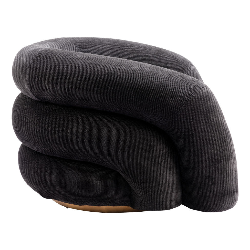 Faux Shearling and Upholstered Arm Chair