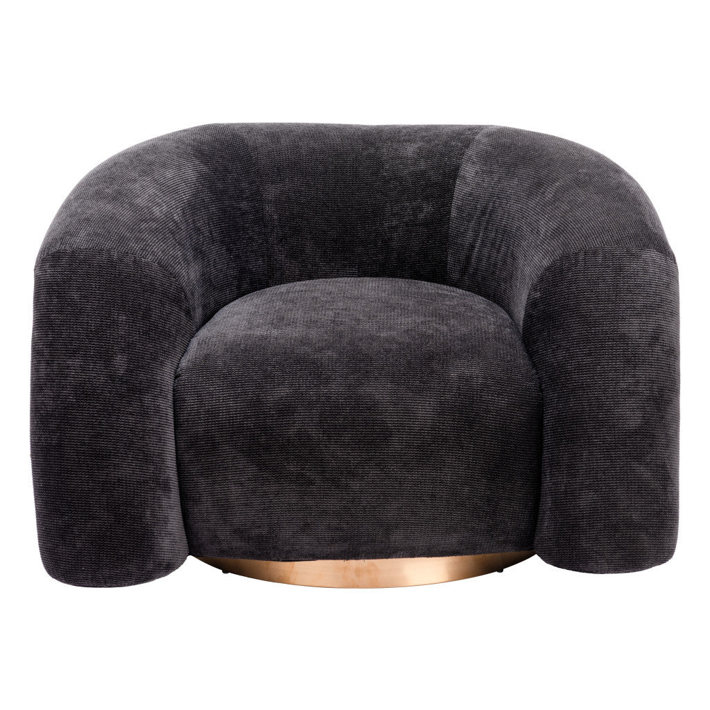 Faux Shearling and Upholstered Arm Chair