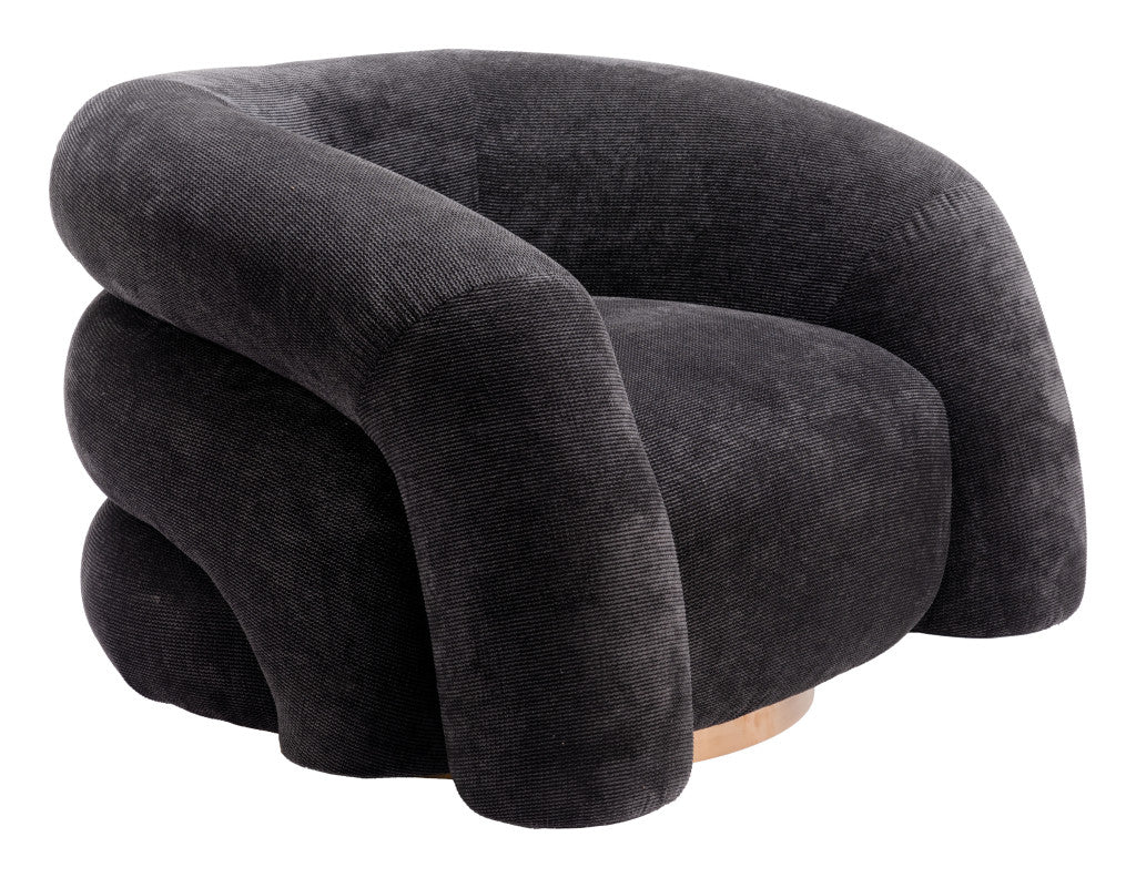 Faux Shearling and Upholstered Arm Chair