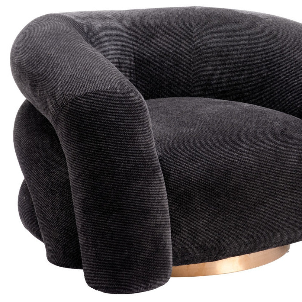 Faux Shearling and Upholstered Arm Chair