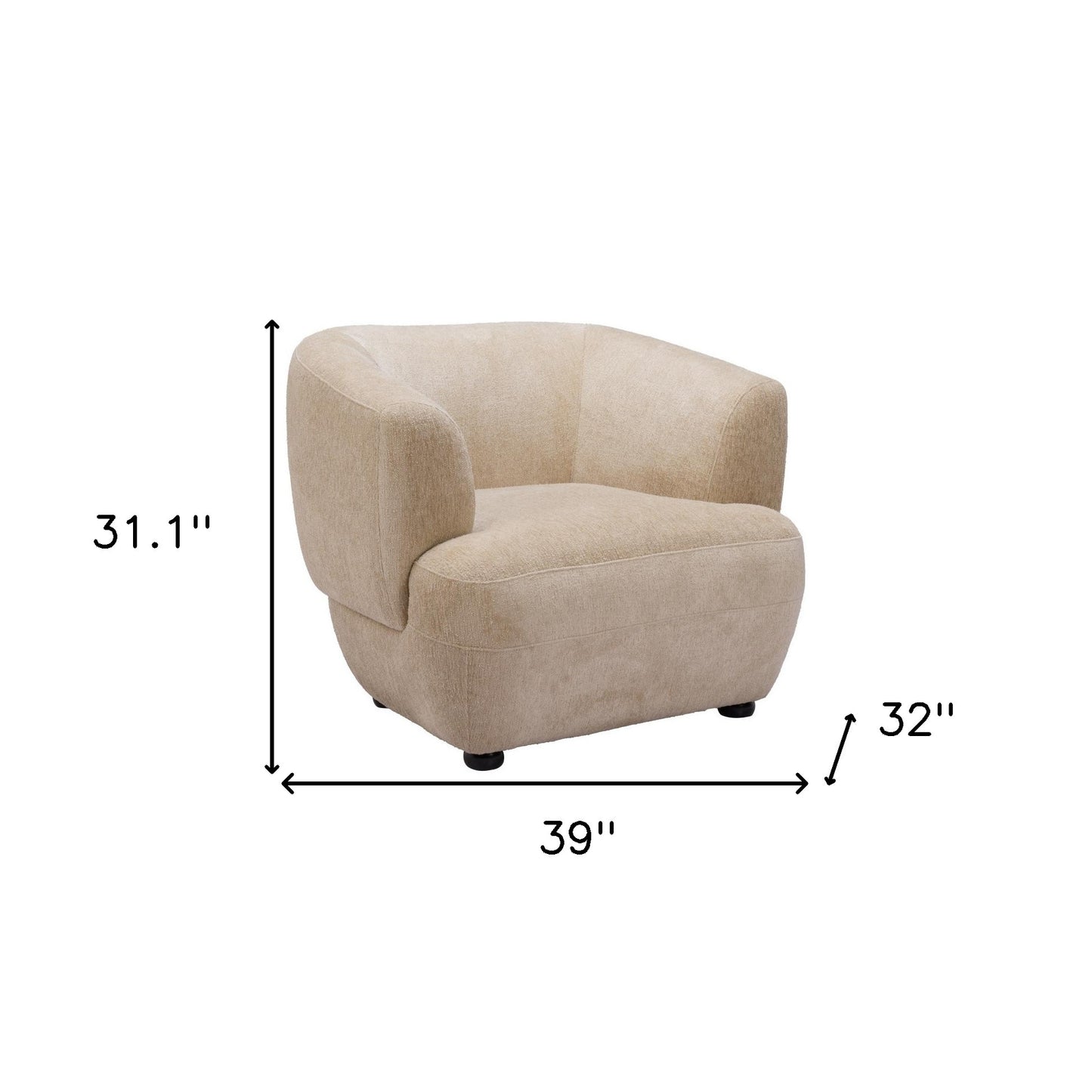 Faux Shearling and Upholstered Arm Chair